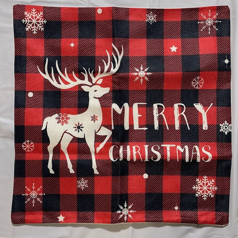 4pcs Christmas Throw Pillows, inserts NOT included-
17.7x17.7 Inch B4 - Picture 2 of 7
